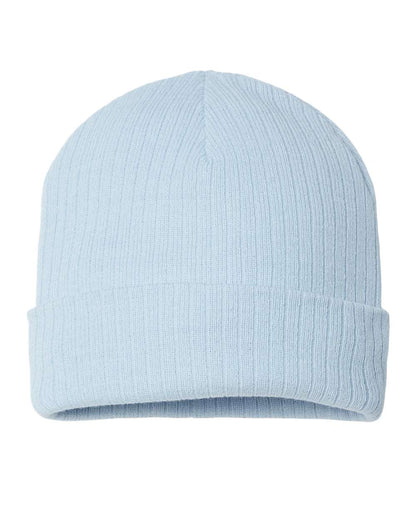 Atlantis Headwear Sustainable Rib Cuffed Beanie RIO #color_Light Blue