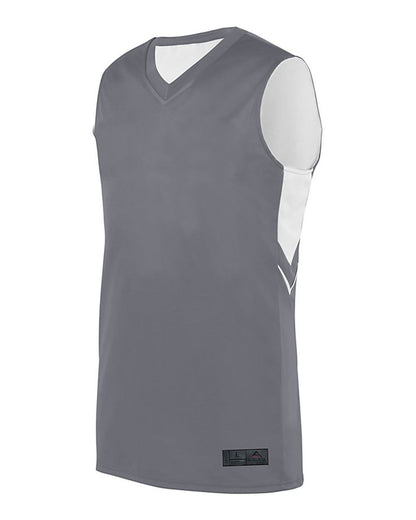 Augusta Sportswear Alley-Oop Reversible Jersey 1166 #color_Graphite/ White