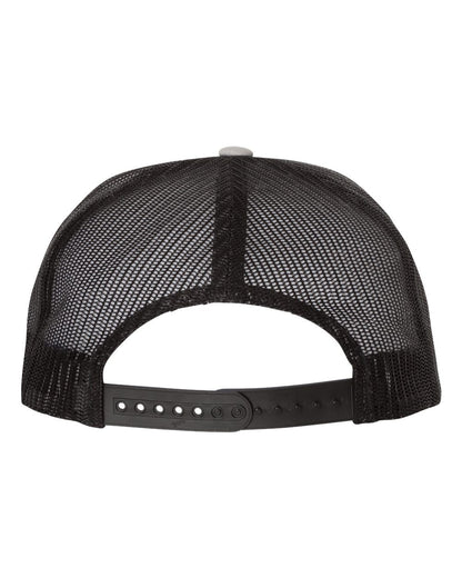YP Classics Five-Panel Classic Trucker Cap 6006 #color_Silver/ Black
