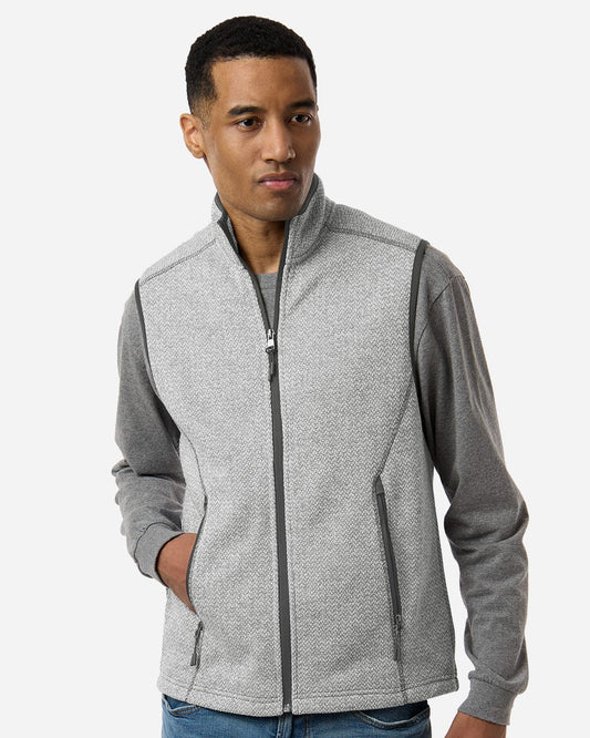 North End Men's Jasper Jacquard Fleece Vest NE731