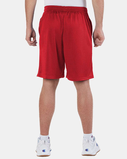 Champion Unisex Polyester Mesh 9" Shorts with Pockets S162 #colormdl_Scarlet