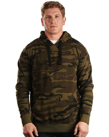 Burnside Enzyme-Washed French Terry Hooded Sweatshirt 8605 #color_Green Camo