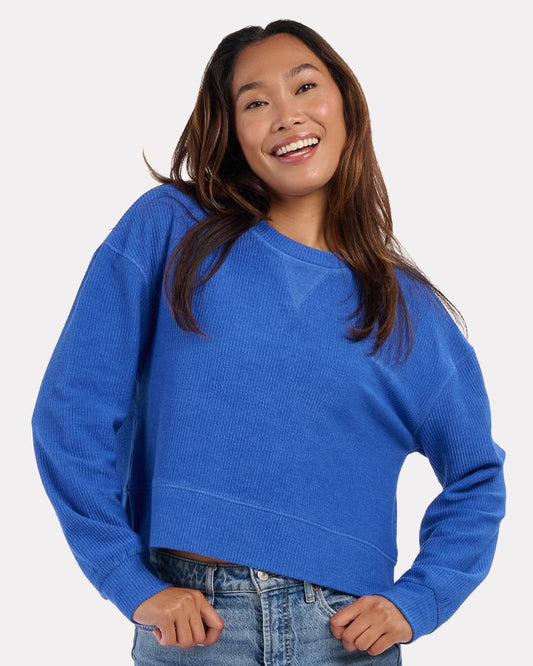 Boxercraft Women's Cropped Boxy Long Sleeve T-Shirt BW5102