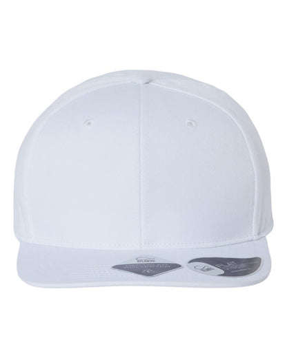 Atlantis Headwear Sustainable Flat Bill Cap JAMES #color_White