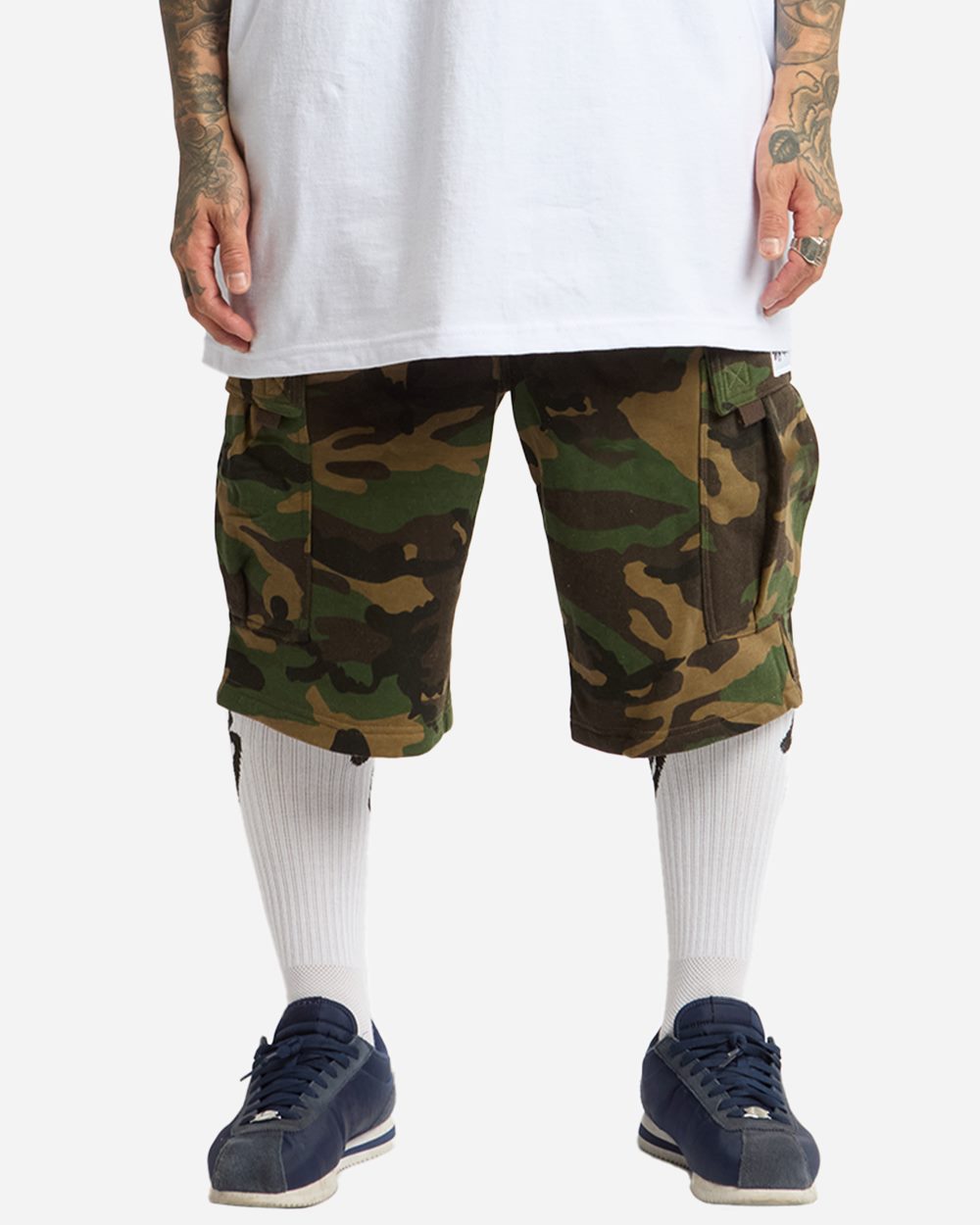 Shaka Wear Men's Fleece Cargo Shorts SHFCS