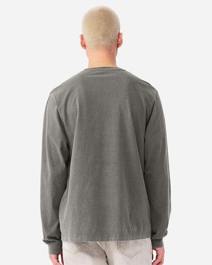 BELLA + CANVAS Unisex Heavyweight Garment-Dyed Long Sleeve Tee 4851GD #colormdl_Washed Charcoal