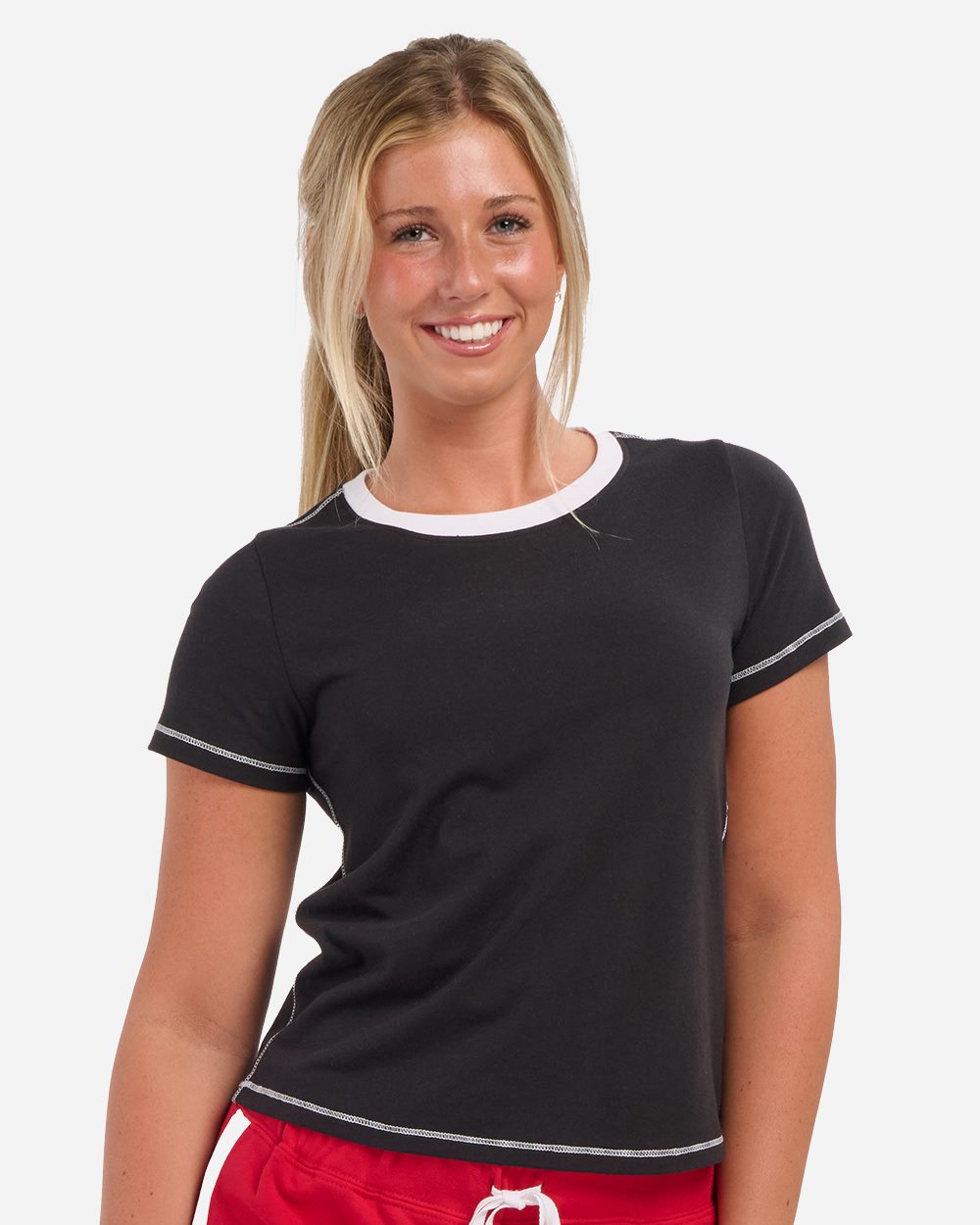 Boxercraft Women's Contrast Stitch Baby Tee BW2106