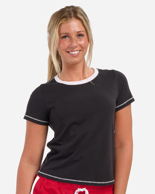 Boxercraft Women's Contrast Stitch Baby Tee BW2106