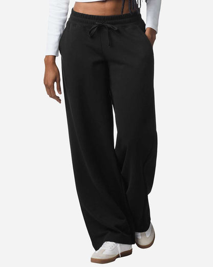 American Apparel Women's French Terry Wide Leg Pants FTP00 #colormdl_Black