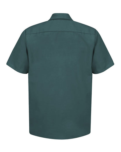 Red Kap Men's Industrial Short Sleeve Work Shirt SP24 #color_Spruce Green