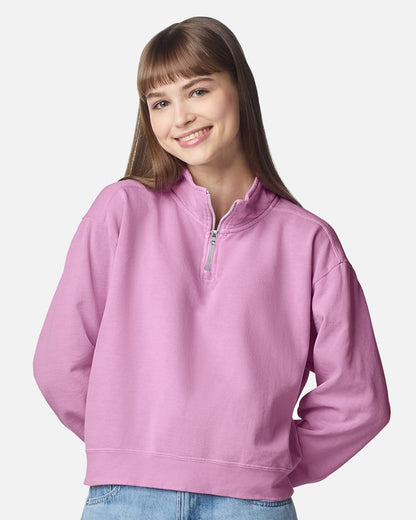 Comfort Colors Women's Garment-Dyed Mid-Length Quarter-Zip Sweatshirt 1580L Comfort Colors Women's Garment-Dyed Mid-Length Quarter-Zip Sweatshirt 1580L