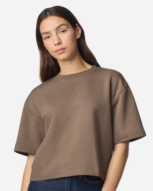 American Apparel Women's French Terry Mid-Length Boxy Top FTCB0
