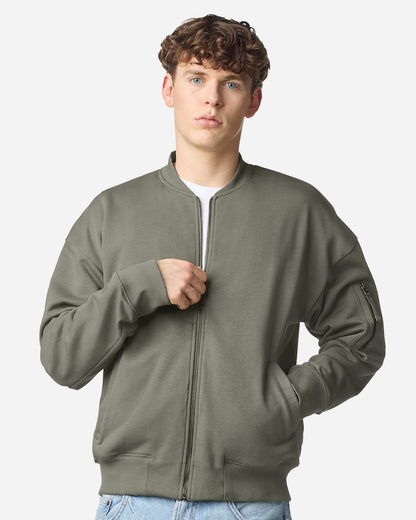 American Apparel Unisex French Terry Bomber Jacket FTJ77 American Apparel Unisex French Terry Bomber Jacket FTJ77