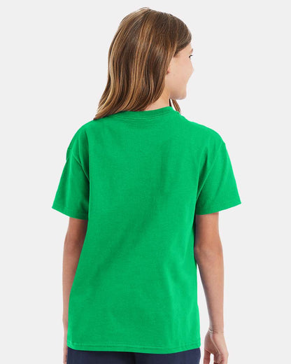 Hanes Authentic Youth T-Shirt 5450 #colormdl_Kelly Green