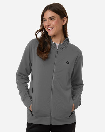 Adidas Women's Game & Go Fleece Full-Zip Hooded Sweatshirt AT209 Adidas Women's Game &amp; Go Fleece Full-Zip Hooded Sweatshirt AT209