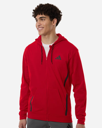 Adidas Men's Game & Go Fleece Full-Zip Hooded Sweatshirt AT208 Adidas Men's Game &amp; Go Fleece Full-Zip Hooded Sweatshirt AT208