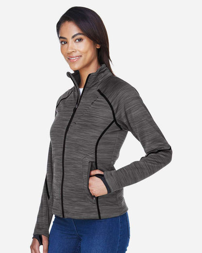 North End Women's Flux Mélange Bonded Fleece Jacket 78697 #colormdl_Carbon/ Black