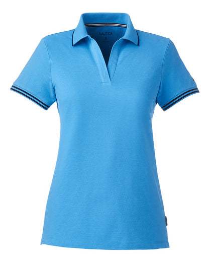 Nautica Women's Deck Polo N17168 #color_Azure Blue