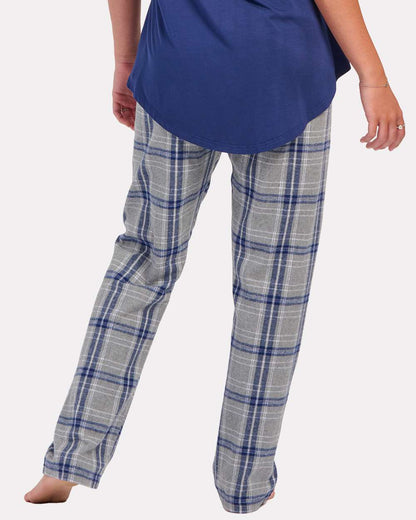 Boxercraft Women's Haley Flannel Pants BW6620 #colormdl_Oxford Heather/ Navy Kingston