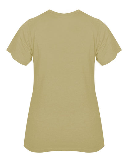 Badger Women’s Triblend Performance V-Neck Short Sleeve T-Shirt 4962 #color_Vegas Gold Heather