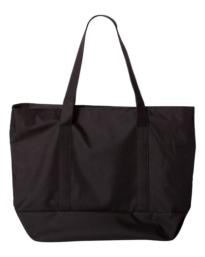 Liberty Bags Bay View Giant Zippered Tote 7006 #color_Black/ Black