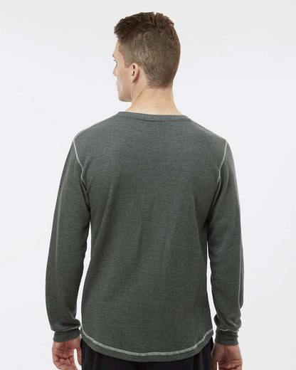 J. America Men's Vintage Thermal Long Sleeve T-Shirt 8238 #colormdl_Charcoal Heather/ Vintage White