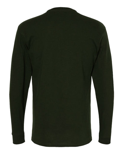M&O Unisex Gold Soft Touch Long Sleeve T-Shirt 4820 #color_Forest Green