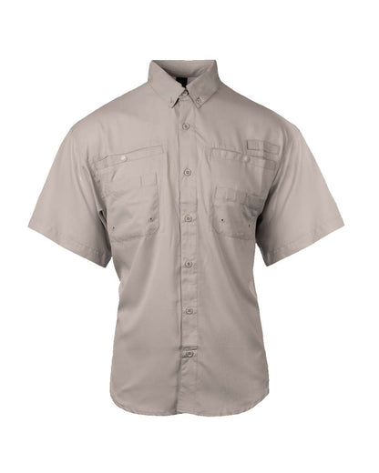 Burnside Baja Short Sleeve Fishing Shirt 2297 #color_Cool Grey