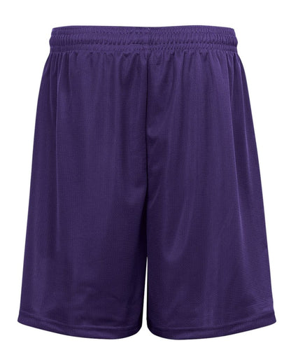 Badger Youth Mini Mesh 6'' Inseam Shorts 2237 #color_Purple