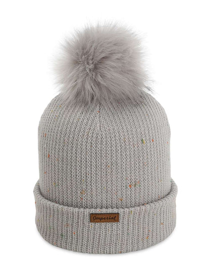 Imperial The Montage Pom Cuffed Beanie 6014 #color_Light Grey