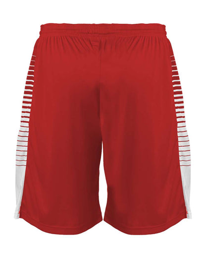 Badger Youth Lineup Shorts 2212 #color_Red