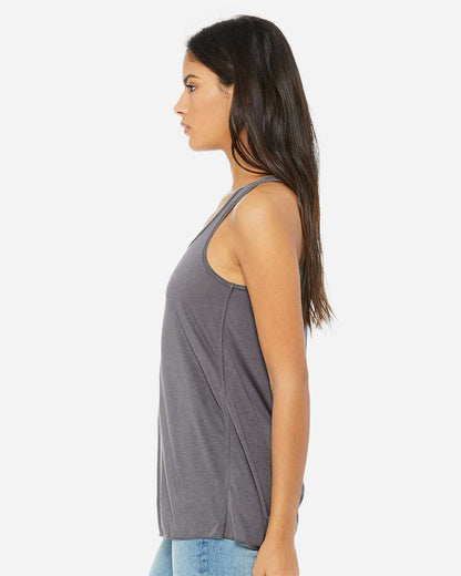 BELLA + CANVAS Women's Flowy Racerback Tank 8800 #colormdl_Storm