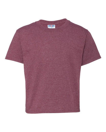 JERZEES Youth Dri-Power® 50/50 T-Shirt 29BR #color_Vintage Heather Maroon