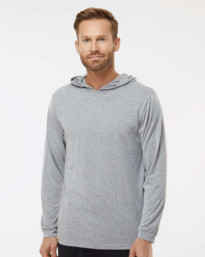 Paragon Unisex Bahama Performance Hooded Long Sleeve T-Shirt 220 #colormdl_Heather Grey