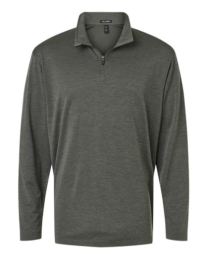 AllPro Men's Pro-Lock Performance Mélange Quarter-Zip Pullover 4HM700 #color_Charcoal Melange