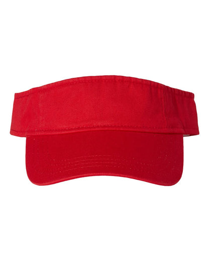 Valucap Bio-Washed Visor VC500 #color_Red