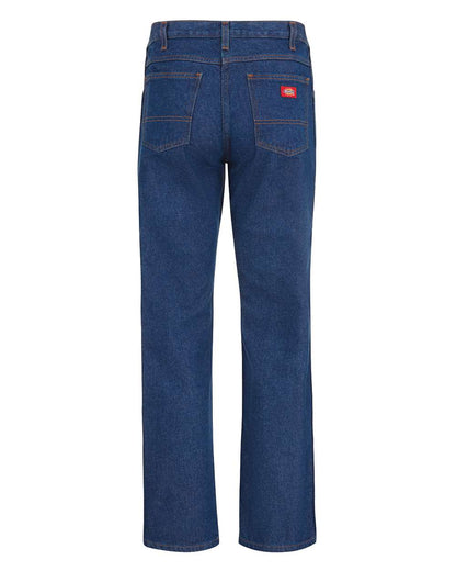 Dickies Men's Odd Sizes Industrial Jeans C993ODD #color_Rinsed Indigo Blue - 39 Unhemmed