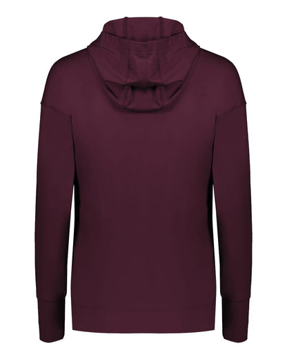 Holloway Women's Eco Revive™ Ventura Soft Knit Hooded Sweatshirt 222798 #color_Maroon