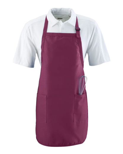 Augusta Sportswear Full Length Apron with Pockets 4350 #color_Maroon