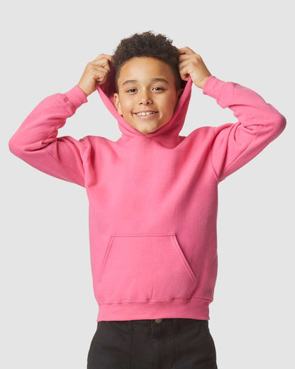 Gildan Softstyle® Youth Midweight Hooded Sweatshirt SF500B #colormdl_Pink Lemonade