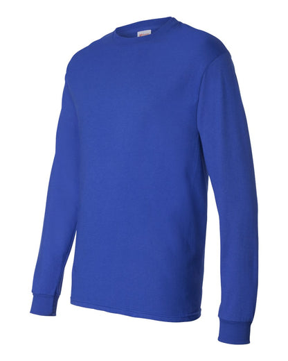 Hanes Essential-T Long Sleeve T-Shirt 5286 #color_Deep Royal