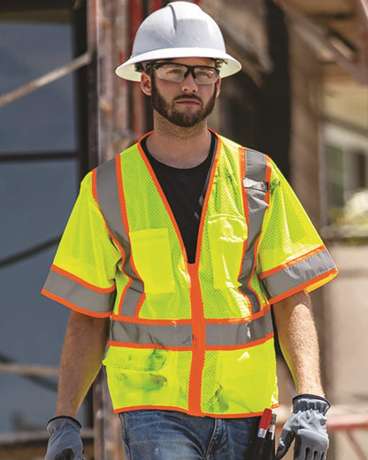 Kishigo Unisex Ultra-Cool™ Six-Pocket Mesh Surveyor’s Vest 1242-1243 Kishigo Unisex Ultra-Cool™ Six-Pocket Mesh Surveyor’s Vest 1242-1243