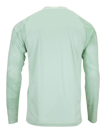 Paragon Unisex Cabo Camo Performance Long Sleeve T-Shirt 228 #color_Mint Green