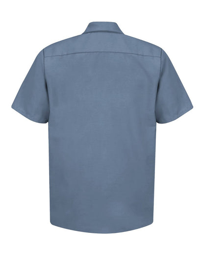 Red Kap Men's Industrial Short Sleeve Work Shirt SP24 #color_Postman Blue