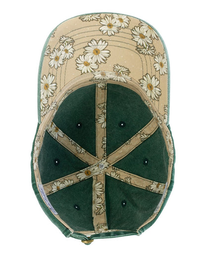 Infinity Her Women's Pigment-Dyed with Fashion Undervisor Cap CASSIE #color_Jade/ Daisy