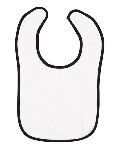 Rabbit Skins Infant Contrast Trim Terry Bib 1003 #color_Black
