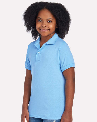 JERZEES Youth Dri-Power® Polo 437K #colormdl_Light Blue