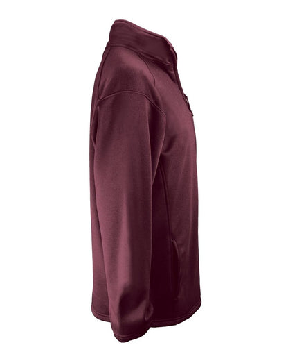 Badger Performance Fleece Quarter-Zip Pullover 1480 #color_Maroon