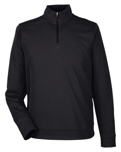 North End Men's Express Tech Performance Pique Quarter-Zip Pullover NE412 #color_Black