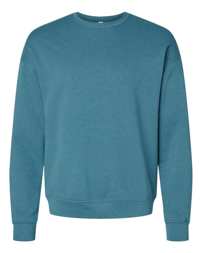 BELLA + CANVAS Sponge Fleece Drop Shoulder Crewneck Sweatshirt 3945 #color_Heather Deep Teal